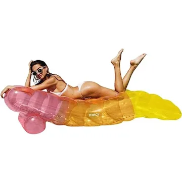 FUNBOY Giant Inflatable Clear Rainbow Chaise Lounger