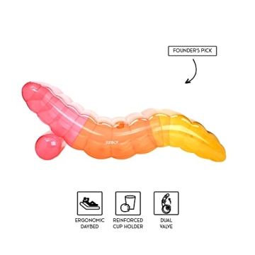 FUNBOY Giant Inflatable Clear Rainbow Chaise Lounger