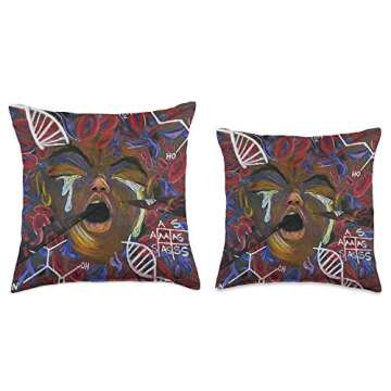 Sickle Cell Awareness Sickle Cell Pain Awareness DNA Throw Pillow, 16x16, Multicolor