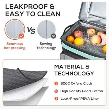 TOURIT Insulated Rolling Cooler with 4 Ice Packs