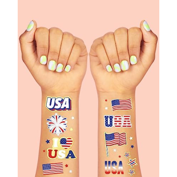 Fourth of July Temporary Tattoos - 70 Patriotic Designs