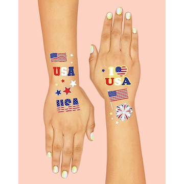 Fourth of July Temporary Tattoos - 70 Patriotic Designs