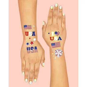 Fourth of July Temporary Tattoos - 70 Patriotic Designs