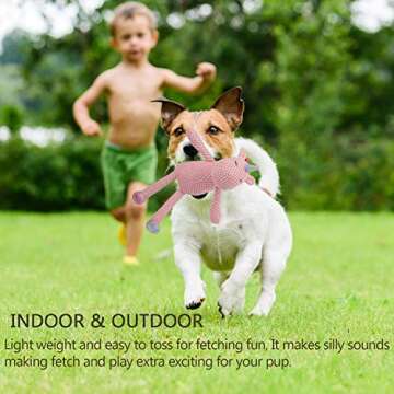 GOOLA Dog Squeaky Toys Interactive Toys Durable Plush Toy Chew Dog Toys with Squeaker and Crinkle Pa...