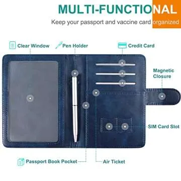 RSAquar Premium Travel Passport Holder with RFID Protection