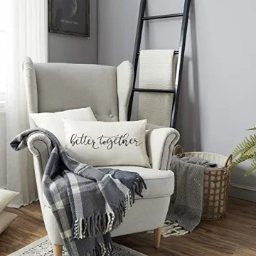 Meekio Farmhouse Pillow Cover with Better Together Quote