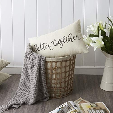 Meekio Farmhouse Pillow Cover with Better Together Quote