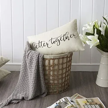 Meekio Farmhouse Pillow Cover with Better Together Quote