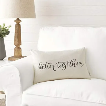 Meekio Farmhouse Pillow Cover with Better Together Quote
