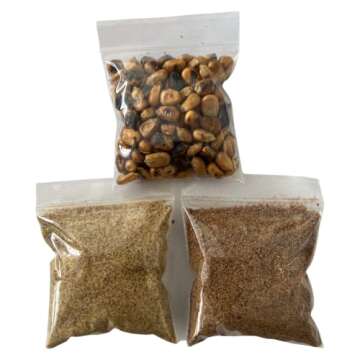 Pescado Ahumado, Jutia, Maiz Tostado, Elegua Offering Kit, Santeria, Yoruba, Ifa EKU Eja Awado