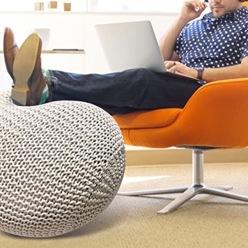 ART Pinecone Yoga Ball Chair Cover - Stylish Handmade Cotton Rope Cover for Fitness and Decor