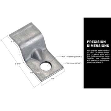 96 Pack Rok Hardware 14 Gauge Table Top Fasteners with Screws, Steel Z Clip Tabletop Connectors, ROKSTBFAST