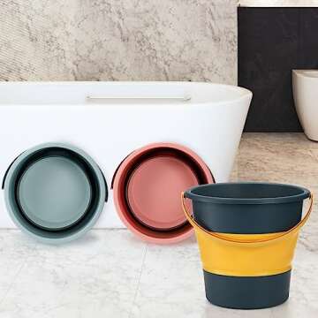 Noamus 3 Pack Collapsible Bucket for Outdoor and Home