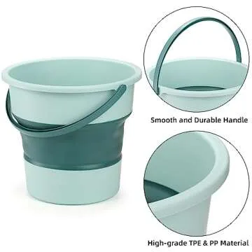 Noamus 3 Pack Collapsible Bucket for Outdoor and Home
