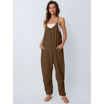 AUTOMET Jumpsuits for Women Casual Summer Outfits Rompers Comfy Beach Vacation Trendy Overalls Jumpe...