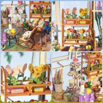 Book Nook Kit Garden House DIY Miniature Decor for All Ages