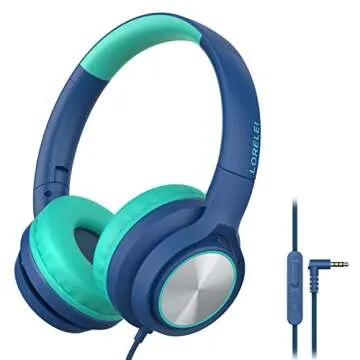 LORELEI E7 Kids Headphones with Microphone - Safe Volume Control