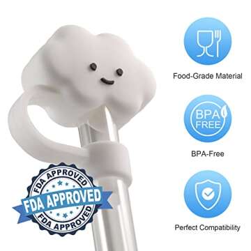 MLKSI 6 Pack Straws Cover for Stanley Cups - BPA Free