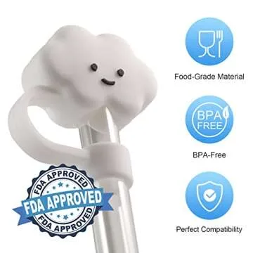 MLKSI 6 Pack Straws Cover for Stanley Cups - BPA Free