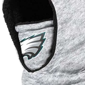 FOCO Philadelphia Eagles NFL Heather Grey Big Logo Hooded Gaiter