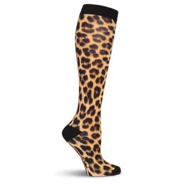 K. Bell Socks Women's Fun & Cute Patterns and Design Novelty Fashion Crew Socks, Leopard (Brown), Sh...