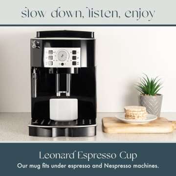 Folk Ceramics Leonard Espresso Cups - Stackable & Modern