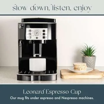 Folk Ceramics Leonard Espresso Cups - Stackable & Modern