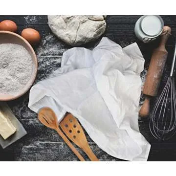 Flour Sack Kitchen Towels (White,12 Pack) 100% Cotton,28x28 Inch Cloth Napkin, Bread wrapper, Cheesecloth, Multi Purpose Kitchen Dish Towels,Bar Towels, Extremely Absorbent & Sturdy By Excellent Deals