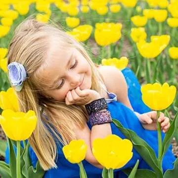 FROG SAC Glitter Slap Bracelets for Girls - Sparkly Pack