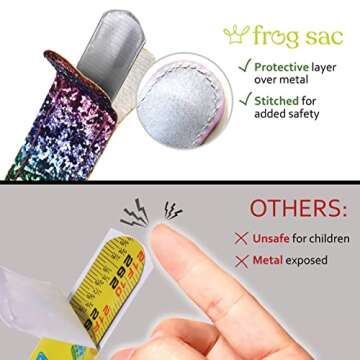 FROG SAC Glitter Slap Bracelets for Girls - Sparkly Pack