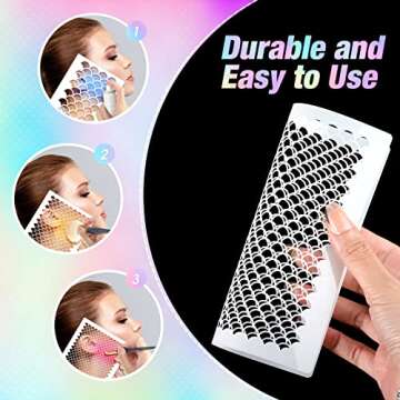 5 Pieces Mermaid Scale Stencil, Reusable Makeup Fish Scale Template Large Plastic Wall Stencil for Painting on Wall Face Body(6 x 6 Inch)