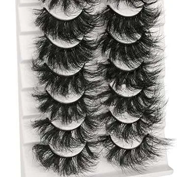 Mink Lashes 10 Pairs 5 Styles Fluffy Thick Long 8D Volume