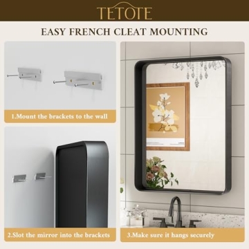 Elegant TETOTE Gold Framed Mirror, Perfect for Any Space