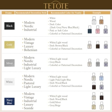 Elegant TETOTE Gold Framed Mirror, Perfect for Any Space