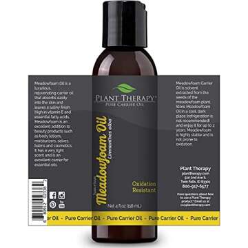 Plant Therapy Meadowfoam Carrier Oil for Skin and Hair