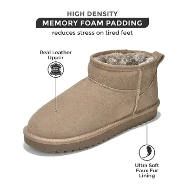 Stylish Water Resistant Suede Ankle Boots for Women