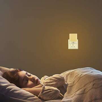BriVIVI LED Motion Sensor Night Light with Adjustability
