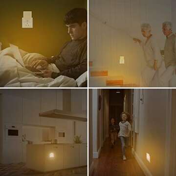 BriVIVI LED Motion Sensor Night Light with Adjustability