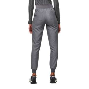 FIGS Zamora High Waisted Jogger Style Scrub Pants for Women - Graphite, Regular S