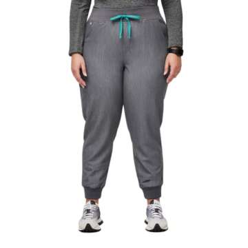 FIGS Zamora High Waisted Jogger Style Scrub Pants for Women - Graphite, Regular S
