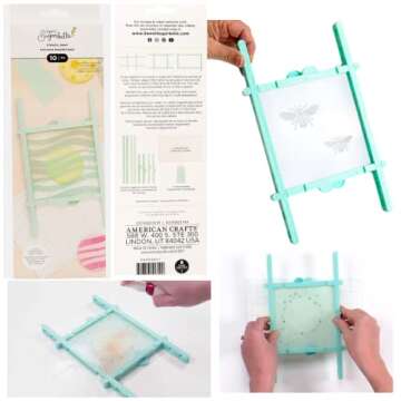 Sweet Sugarbelle Cookie Stencils and Stencil Snap Holder Frame - Patterns for Decorating and Baking (8 Sheets)