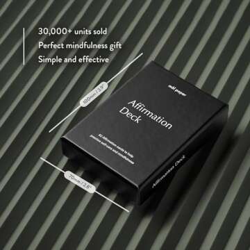 Mal Paper Affirmation Card Deck - 52 Pack | Great for Mindfulness Challenge, Mantras, Meditation Tools, Inspirational Cards and as a Positive Thinking Tool | Gratitude Card Gifts for Men and Women