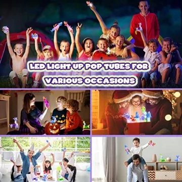 Delighkidz Fidget Toys: 6 Pack LED Animal Fun for Kids