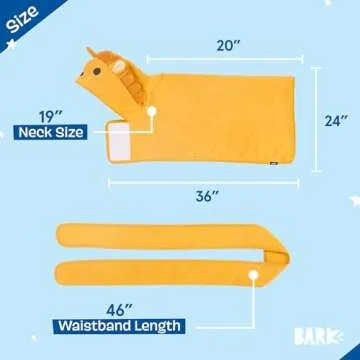 BARK Dog Bathrobe - Fast Drying Bathrobe with Velcro Closure & Wrap Tie Snuggle, Cute Dog Clothes, Easy to Clean, Machine Washable, Dog Coats for Medium Dogs, Tumble Dry Low | Lion, Medium