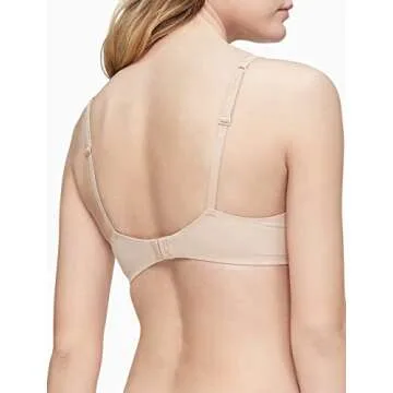 Calvin Klein Perfectly Fit Lightly Lined T-Shirt Bra with Memory Touch, Bare, 34A