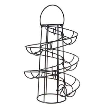 Egg Skelter Deluxe Modern Spiraling Dispenser Rack - Freestanding Wire Chicken Egg Storage Organizer...