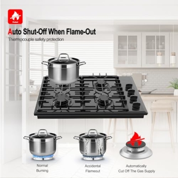 GASLAND 30 Inch Gas Cooktop with 4 Powerful Burners
