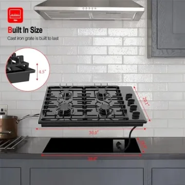 GASLAND 30 Inch Gas Cooktop with 4 Powerful Burners