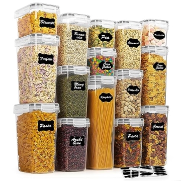 Vtopmart 15pcs Airtight Food Storage Containers Set - BPA Free Kitchen Pantry Canisters