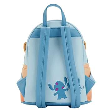 Loungefly Disney Lilo and Stitch Snow Cone Date Night Womens Double Strap Shoulder Bag Purse